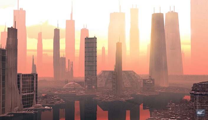 Future City Sunset